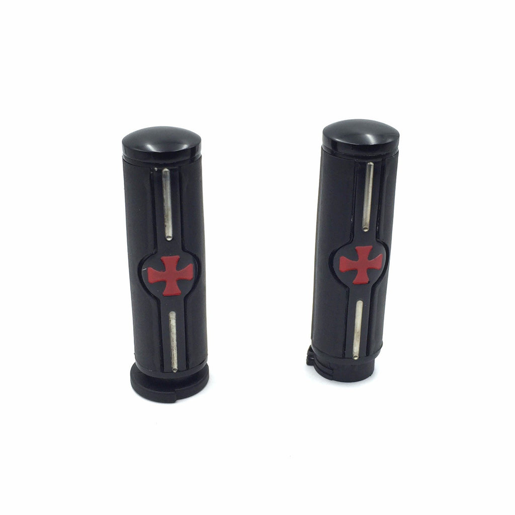 HTT Motorcycle Black 25mm 1" Handlebar Cross grips for Harley 96-later VRSC, XL, XR, Dyna, Softail (except FLSTSE2/3, FLSTNSE, and FXSBSE) and 96-07 Touring models