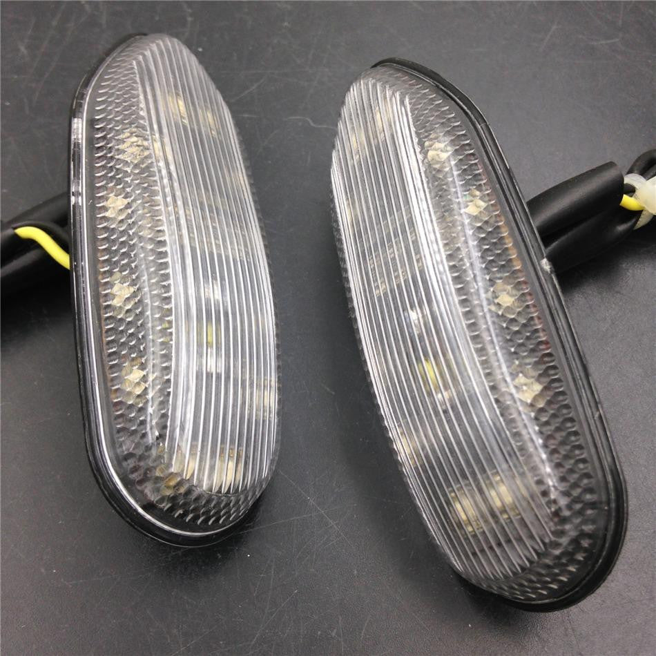 High Quality Motorbike 2 Led Turn Signals Indicators Blinkers Lights For Suzuki Gsxr600 750 1000 Clear Lens