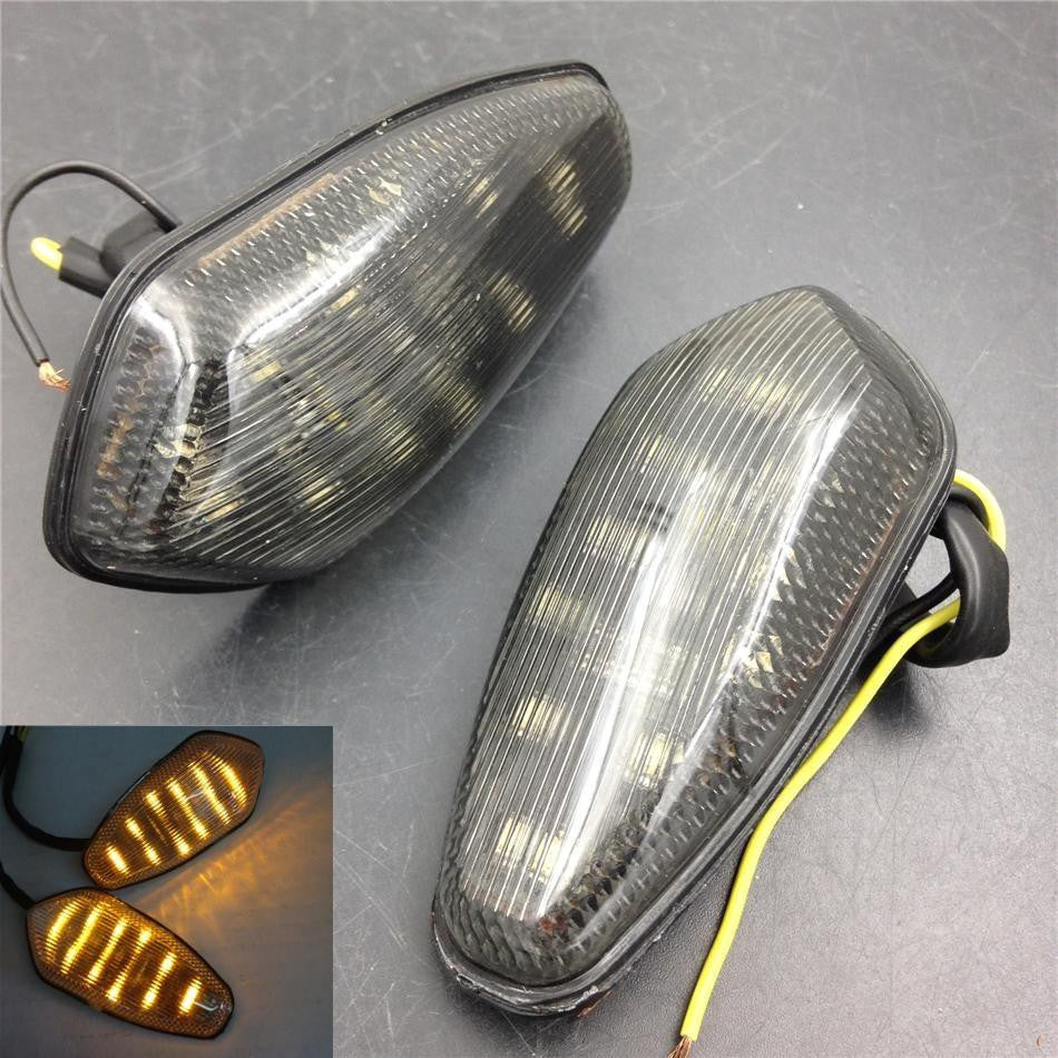 HTT Flush Mount Led Turn Signal For Yamaha Yzf R6 Yzfr6 Smoke 2003 2004 2005 2006 (For 2006 R6, it will oly fits the SV model)