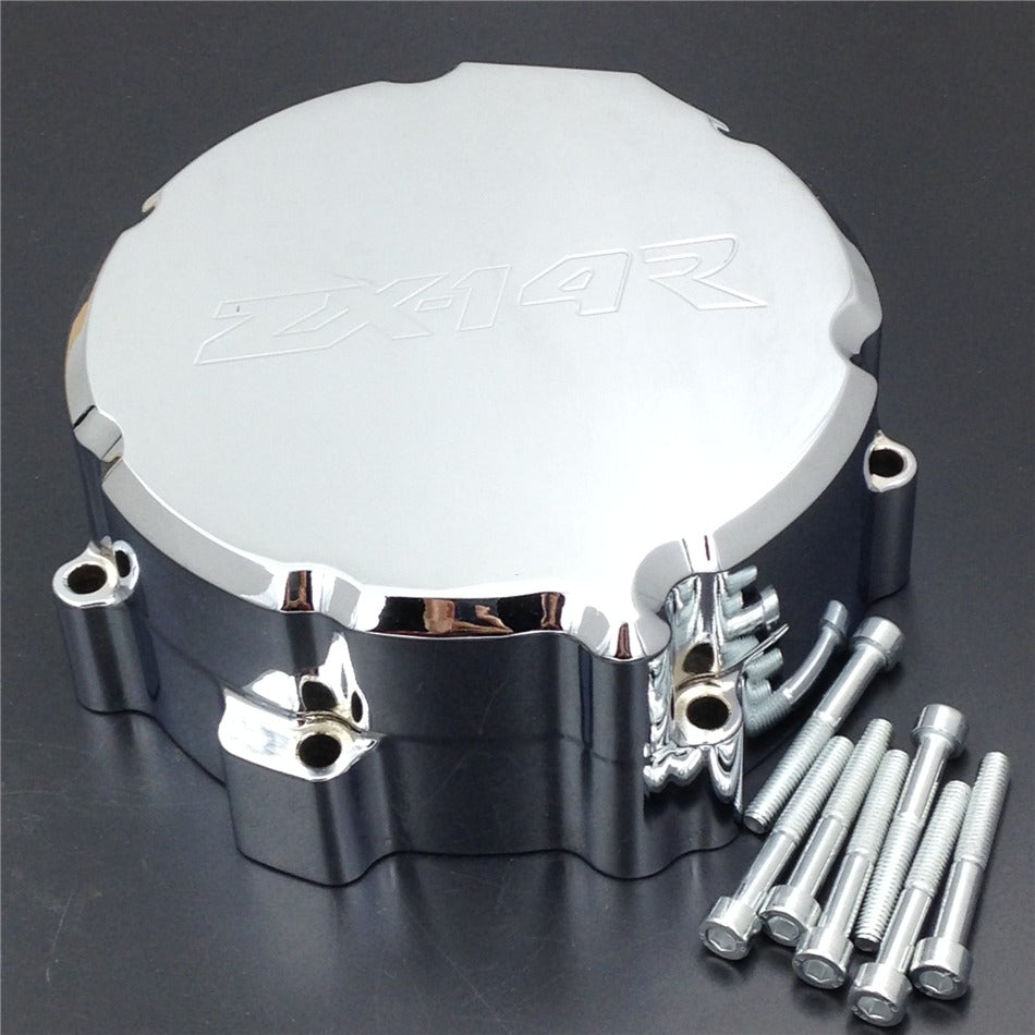 HTT- Engine Stator Cover For Kawasaki ZX14R 2006-2014/ ZZR-1400 2006-2014 Chrome Left Side