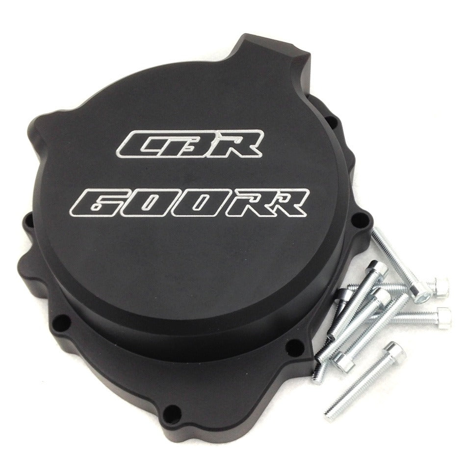 HTT- Motorcycle Engine Stator Cover "CBR 600RR" Logo For Honda CBR 600RR 2003-2006 Black Left Side