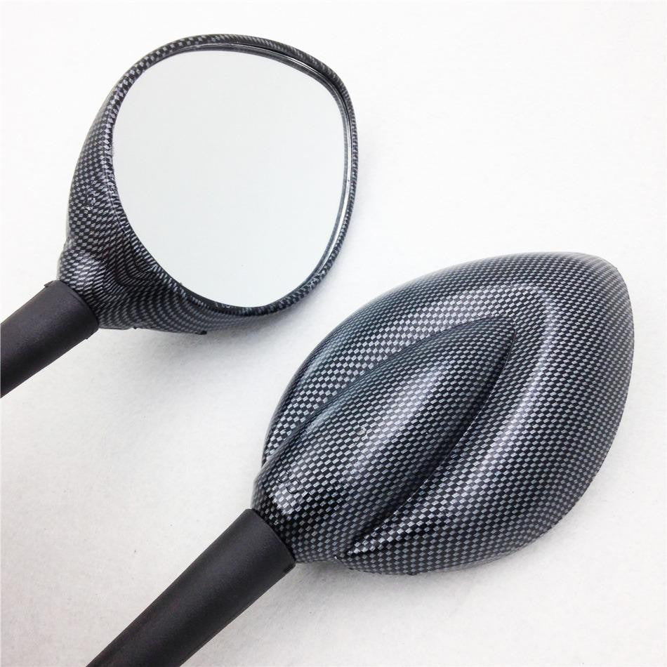 HTT Carbon Mirror Raindrop Shape Fit Suzuki Katana Gsxr 600 750 1000 Tl 1000 Hayabusa 1300 Gsx Sv650