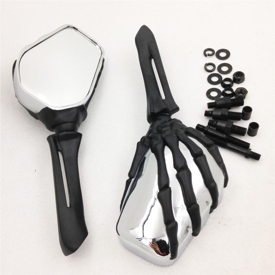 Black Claw Skeleton Hand Mirror Suzuki GSXR GSX-R 600 750 1000 Hayabusa Cruiser