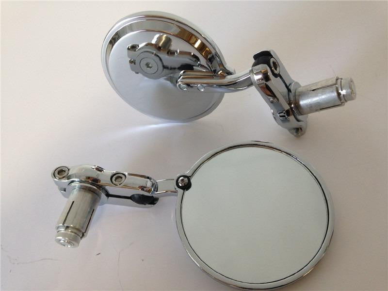 180 degree Up and Down adjustment- Round Bar End 7/8''mirror fit for Kawasaki Z1000 Z750 ER-6F ER-6N VN KLX CHROME