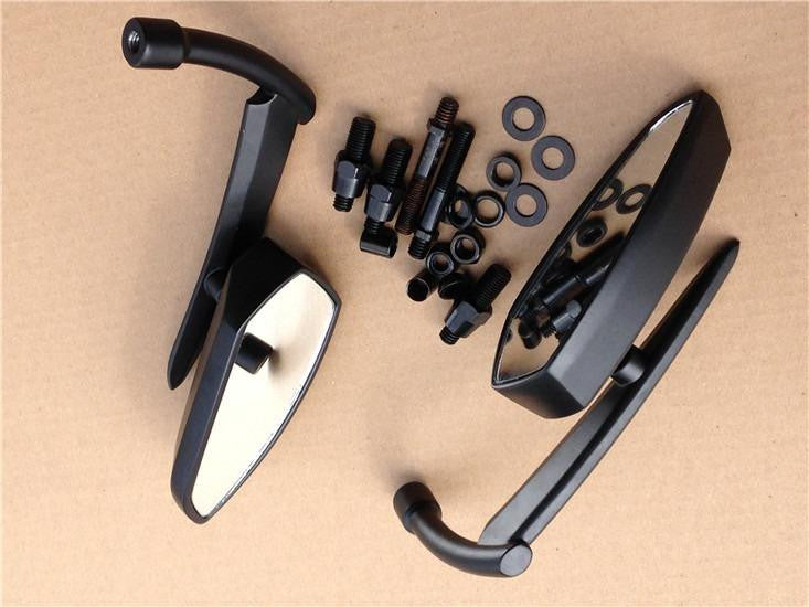 Black Blade Mirrors For Kawasaki Vulcan Honda Rebel Shadow Yamaha R1 R6 Cruiser