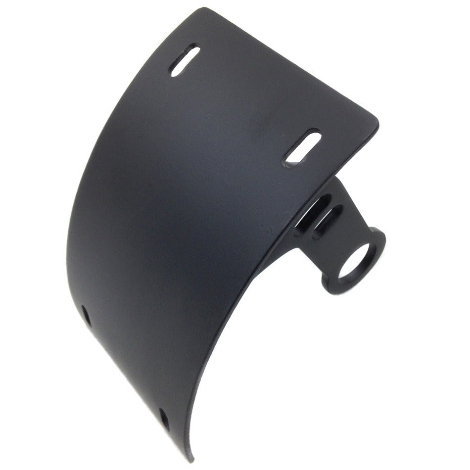 HTT Motorcycle Black Vertical Curved Mount License Plate Bracket Tag H