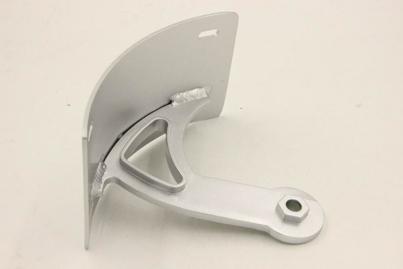 HTT Motorcycle Silver Polished Vertical Curved Mount License Plate Bracket Tag Holder For 2006-2013 Suzuki Boulevard M109R