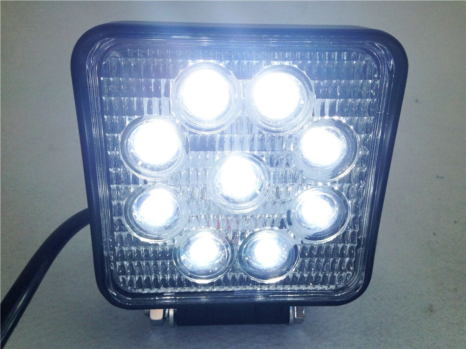 Square 27W Spot BEAM LED Off Road Work 9 LED Light 12V 24V Universal USE SUV Car Truck Boat