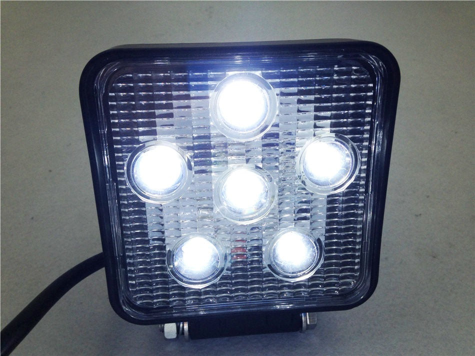 Square 18W Spot BEAM LED Off Road Work 6 LED Light 12V 24V Universal USE SUV Car Truck Boat