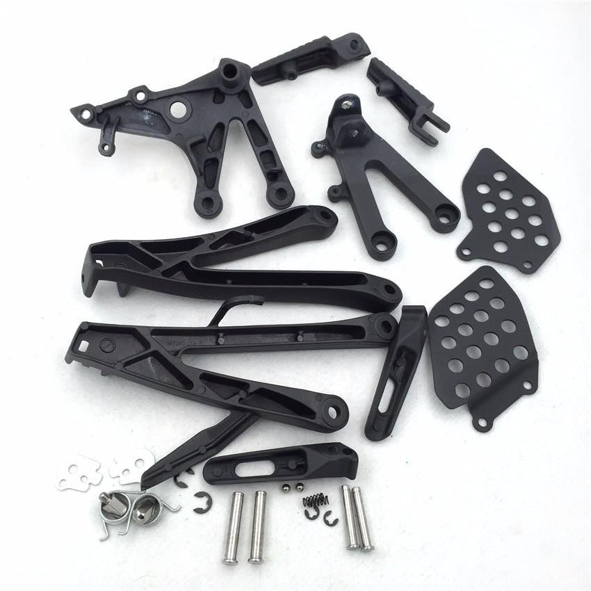 Black Front Rear Peg Brackets for 2007 2008 2009 2010 2011 HONDA CBR 600RR