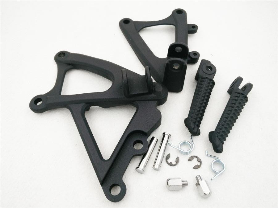 Front Rear Rider Foot Rest Pegs Brackets For 2009-2011 Yamaha R1 BLACK