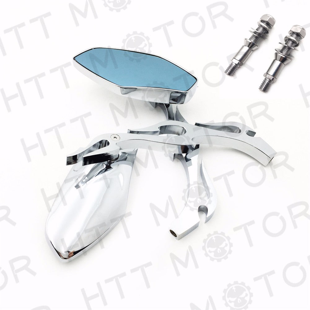 HTT- CHROME CUSTOM MOTORCYCLE PARTS-REAR VIEW MIRRORS FOR HARLEY