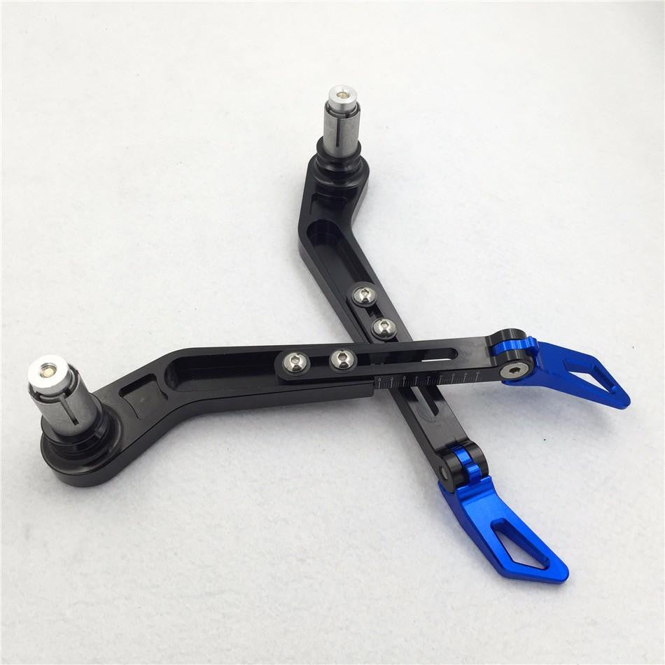 HTT Motorcycle Adjustable Length Angle Black Blue CNC 7/8" (22mm) Protector Proguard Pro Brake Clutch Levers Protect Guard For Suzuki GSX GSXR Hayabusa RM DR Kawasaki Ninja ZX ZZR KTM SXR