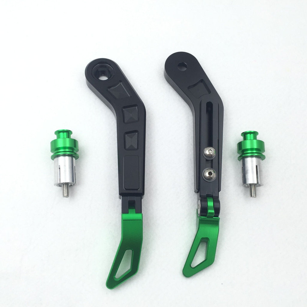 HTT Motorcycle Adjustable Length Angle Black Green  CNC 7/8" (22mm) Protector Proguard Pro Brake Clutch Levers Protect Guard For Suzuki GSX GSXR Hayabusa RM DR Kawasaki Ninja ZX ZZR KTM SXR