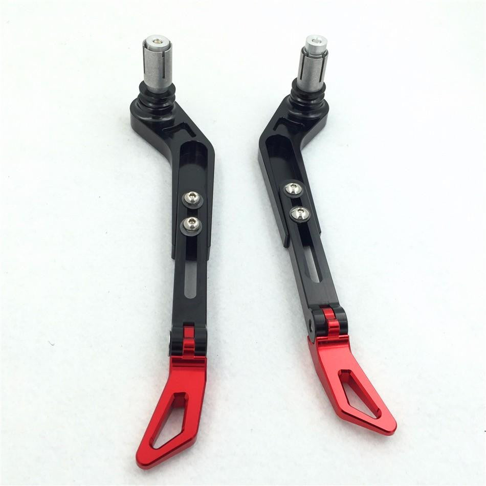 HTT Motorcycle Adjustable Angle Length Black Red CNC 7/8" (22mm ) Protector Proguard Pro Brake Clutch Levers Protect Guard For Suzuki GSX GSXR Hayabusa RM DR Kawasaki Ninja EX ZZR KTM SXR