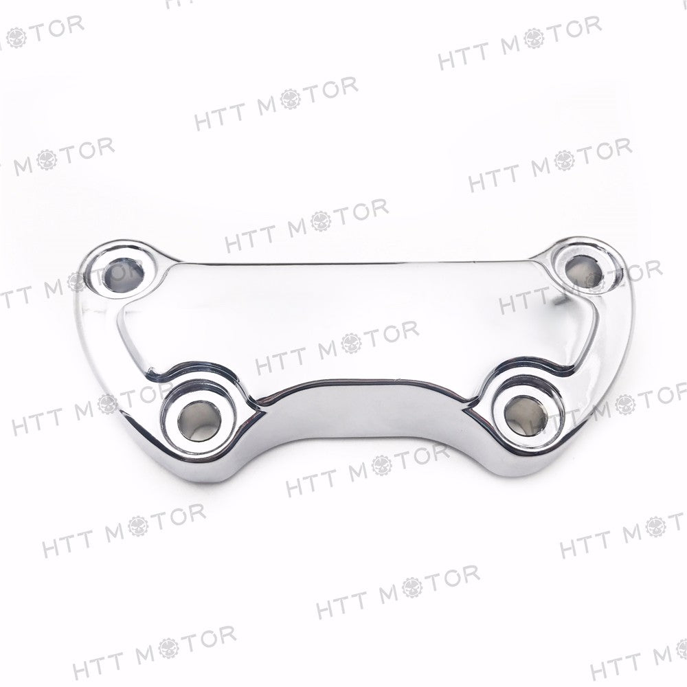 HTTMT- Chrome Scalloped Handlebar Riser Clamp For Harley Sportster 883 Dyna Super Glide