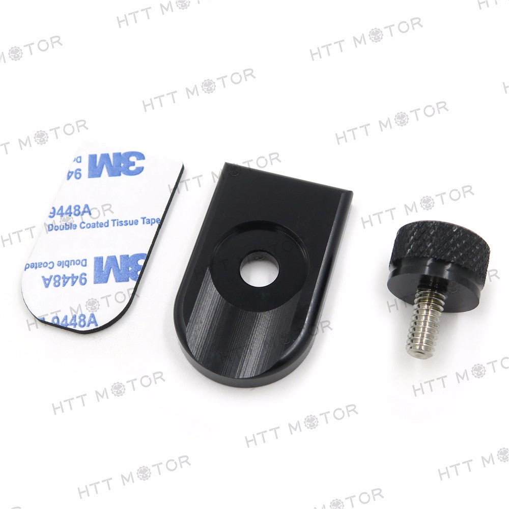 HTTMT- Black Aluminum Rear Seat Cross Screw Bolt Mount Knob Cover For Harley Davidson