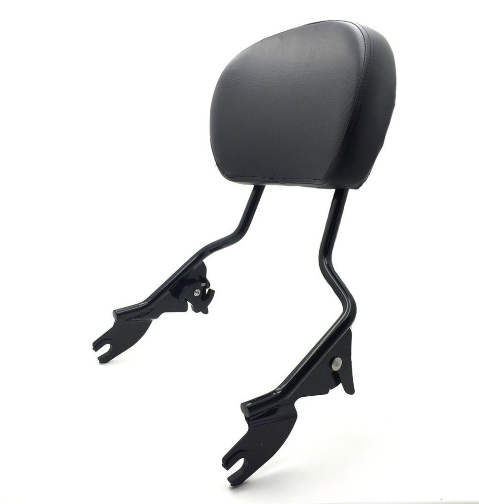 Adjustable Backrest Sissy Bar w/ pad For Harley Touring FLHR- Road King Gloss Black