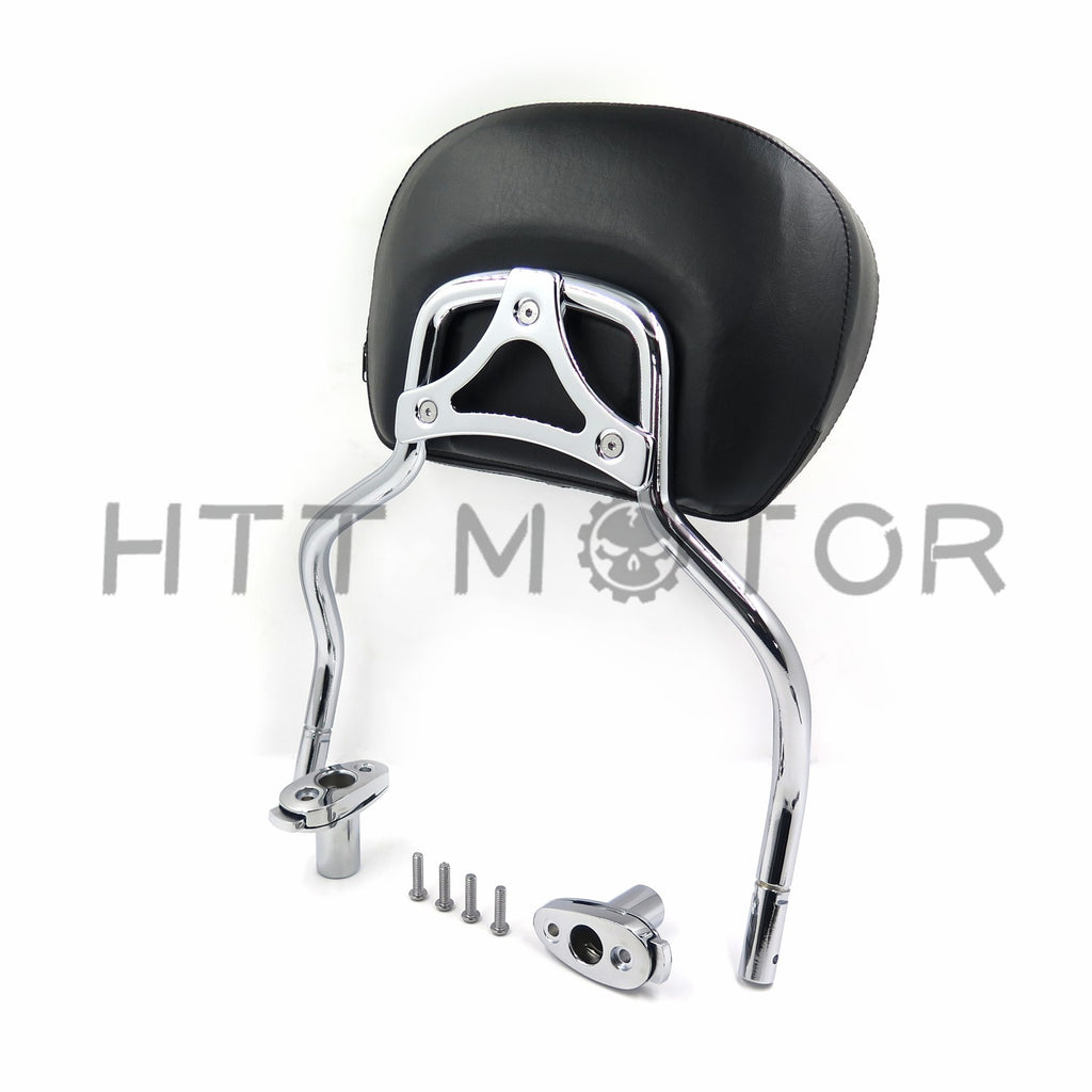 HTTMT Chrome Detachable SissyBar Pad & Backrest For Harley FLRT Freewheeler 2015-2017