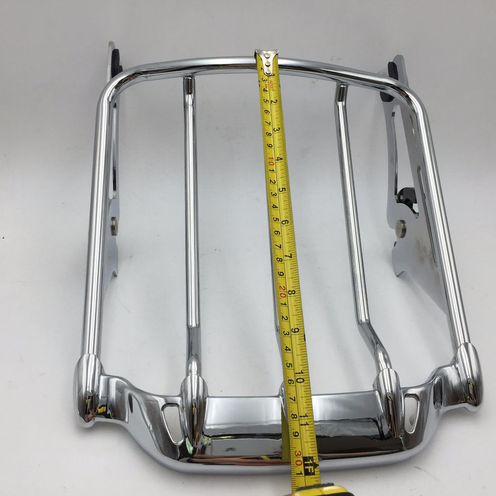 HTT Motorcycle Chrome Two-UP Air Wing Luggage Rack Mounting For Harley
