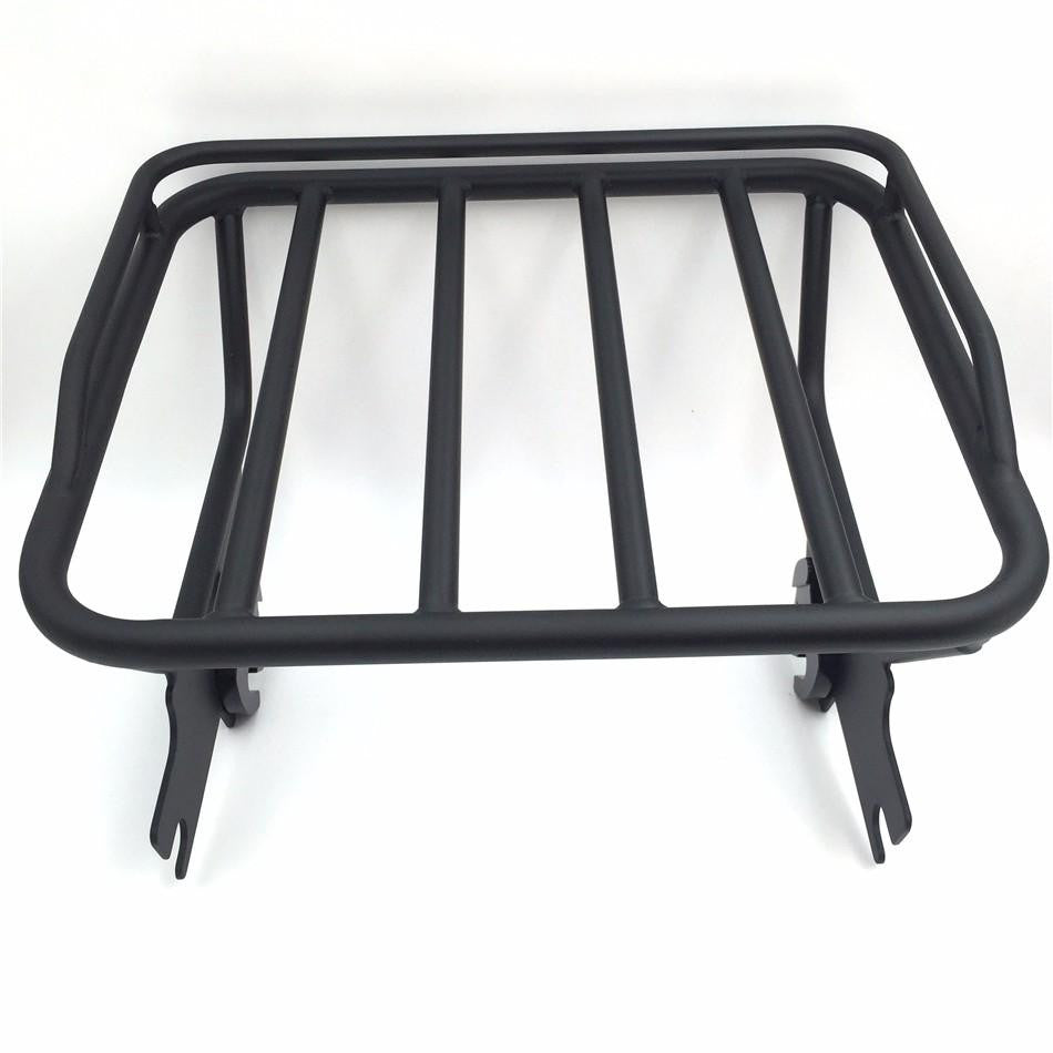 HTT Motorcycle Black Detachable Adjustable 2 Up Tour Pak Luggage Mounting Rack For Harley Touring Electra Glide Road King FLHT FLHX FLTR 1997-2008