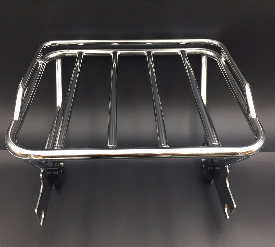 HTT Motorcycle Chrome Detachable Adjustable 2 Up Tour Pak Luggage Mounting Rack For Harley Touring Electra Glide Road King FLHT FLHX FLTR 1997-2008