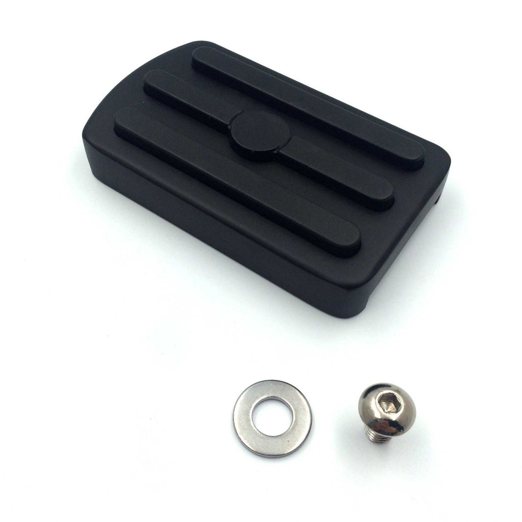 HTT Black Skull Large Brake Pedal Pad For Harley Davidson '12-later Dyna FLD, '86-later FL Softail and '80-later Touring models(Road King/Roadster/Ultra Limited)