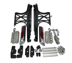 HTT Complete One Touch Saddlebag Hardware Kit with Chrome Latch