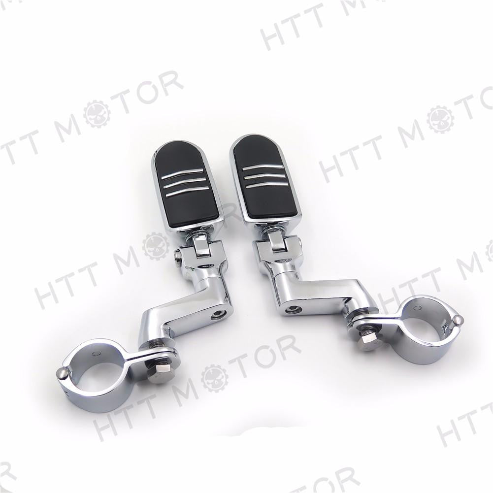 1.5" Highway Radical Flame Foot Pegs Clamps For Harley Sportster 883 1340 XL1200