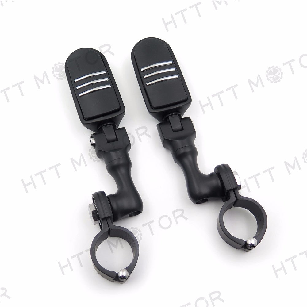 Lightning Short Angle Adjustable FootPeg For Triumph Rocket 1-1/2" Black