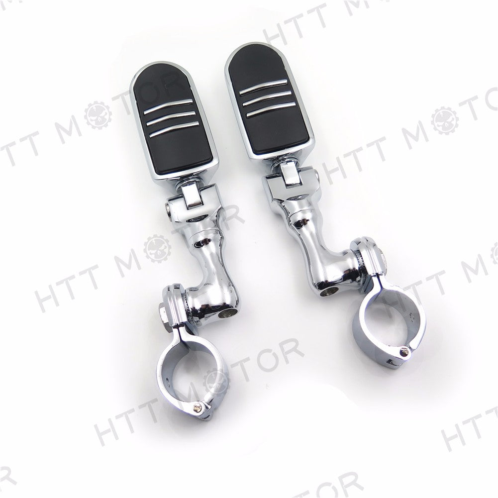 Lightning Short Angle Adjustable FootPeg For Triumph Rocket/Suzuki 1-1/2" Chrome