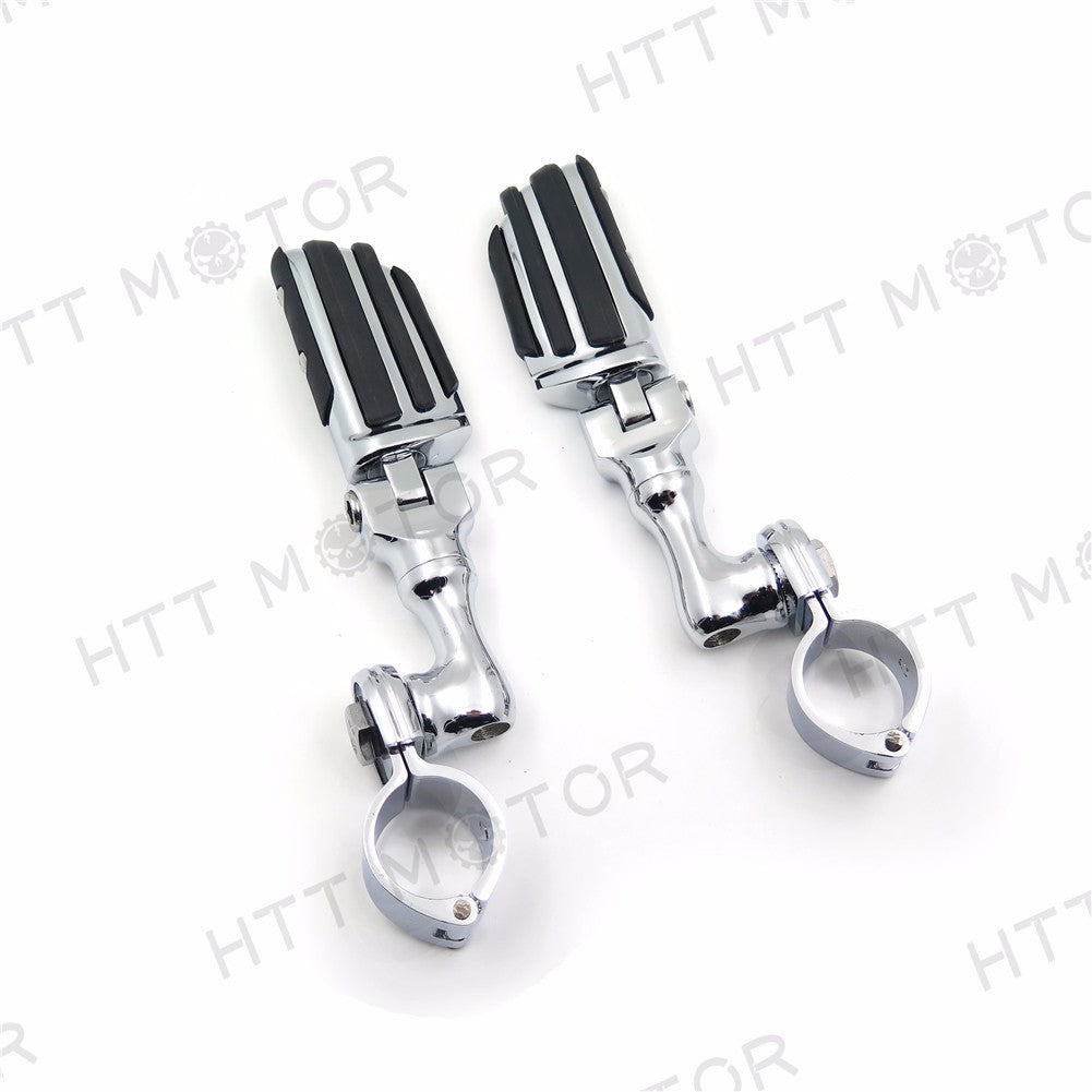 Lightning Short Angle Adjustable FootPeg 1-1/2" For Triumph Rocket/Suzuki Chrome