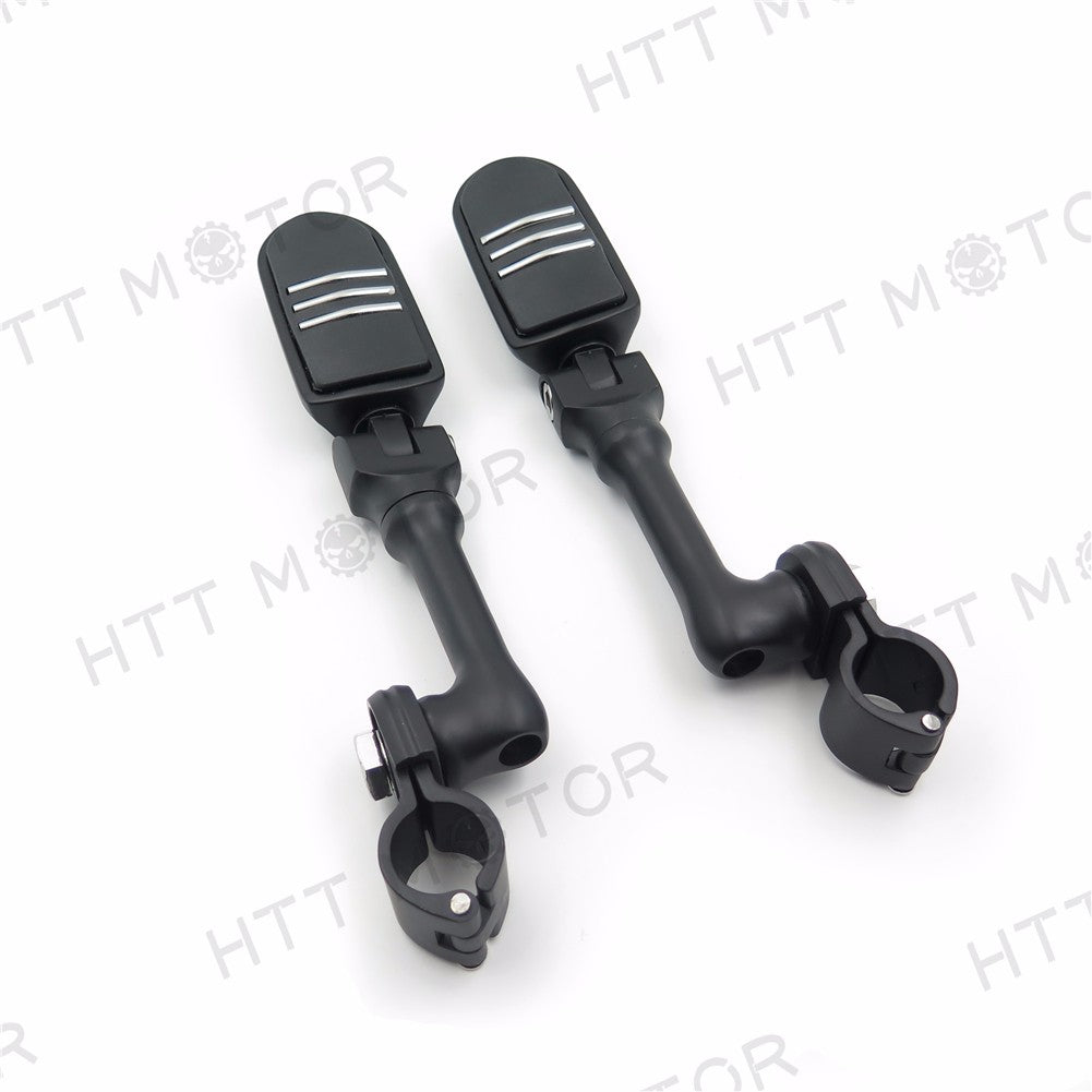 Lightning Long Angle Adjustable FootPeg For Triumph Rocket/Yamaha 1" 25mm Black