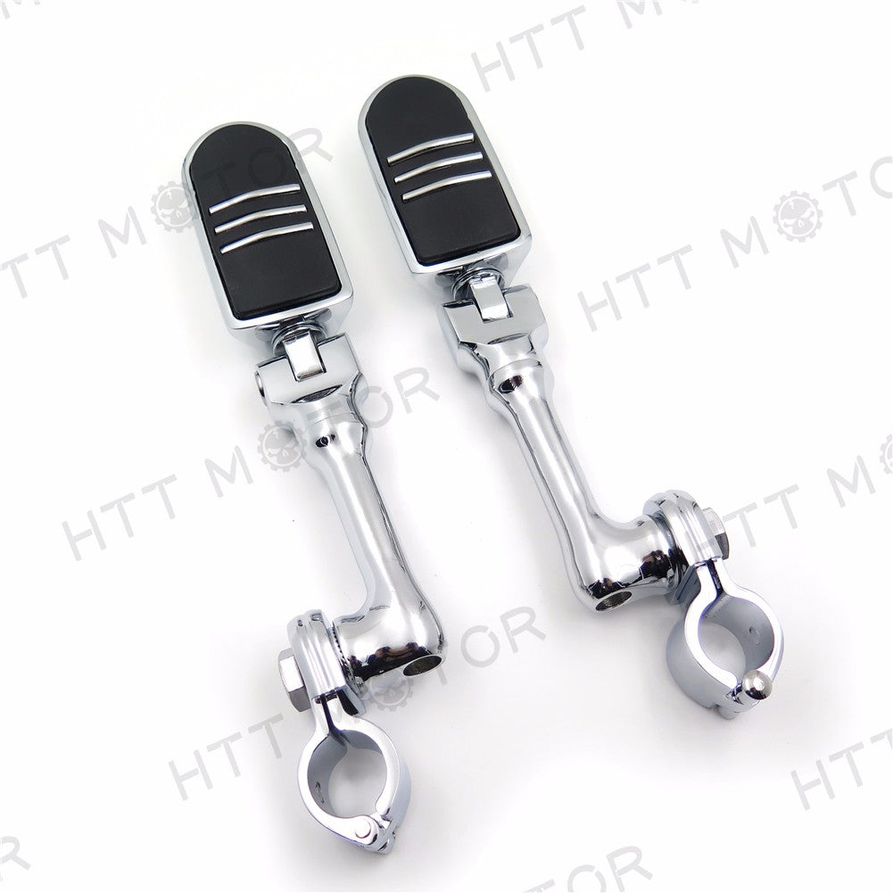 Lightning Long Angle Adjustable FootPeg For Triumph Rocket/Yamaha 1" 25mm Chrome