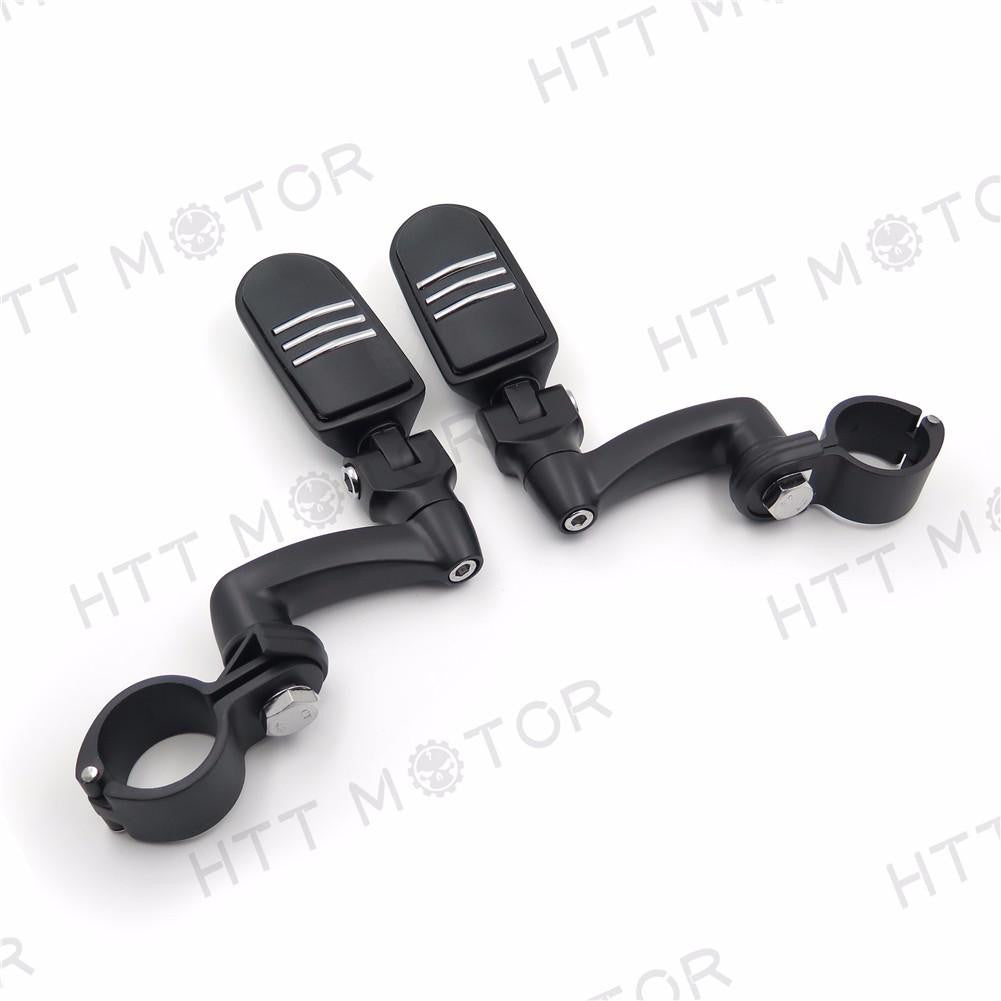 Adjustable Lightning 1.5" FootPeg For Honda GoldWing VTX1300 Shadow Valkyrie Black