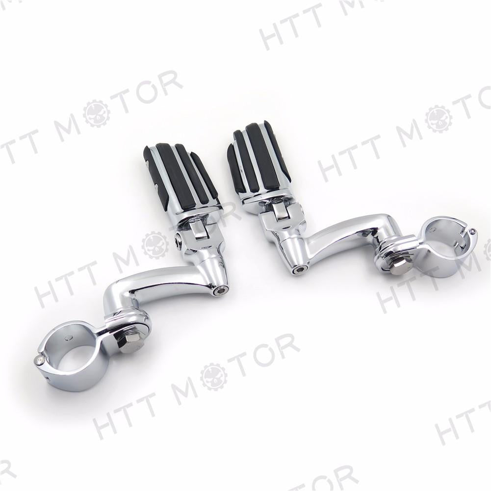 Adjustable Lightning FootPeg 1.5" For Honda GoldWing VTX1300 Shadow Valkyrie Chrome