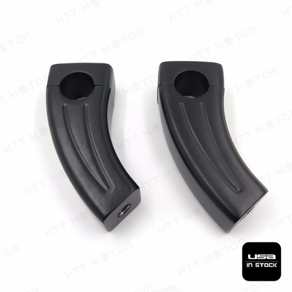 HTTMT- Black Handlebar Risers For Suzuki Boulevard Intruder Volusia Yamaha V-Star Vmax