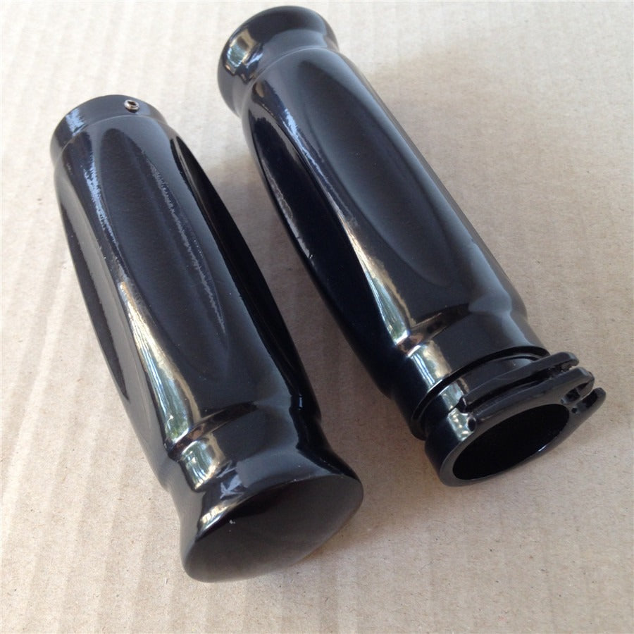 HTT- Motorcycle Black 1" 25mm Handlebar Grips For Kawasaki Vulcan Classic Custom 900/ Honda Shadow 750 Spirit Aero ACE