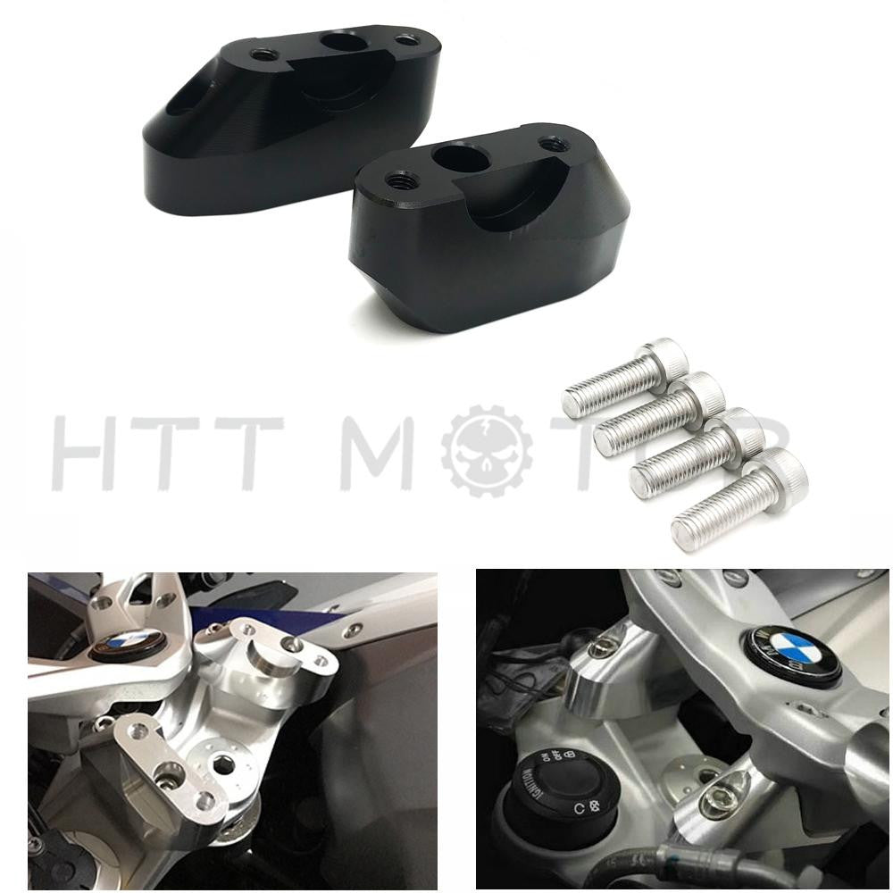 Handlebar Riser Kit Extend Bars Raised Mount Clamp Taper For BMW R1200RS 15-18