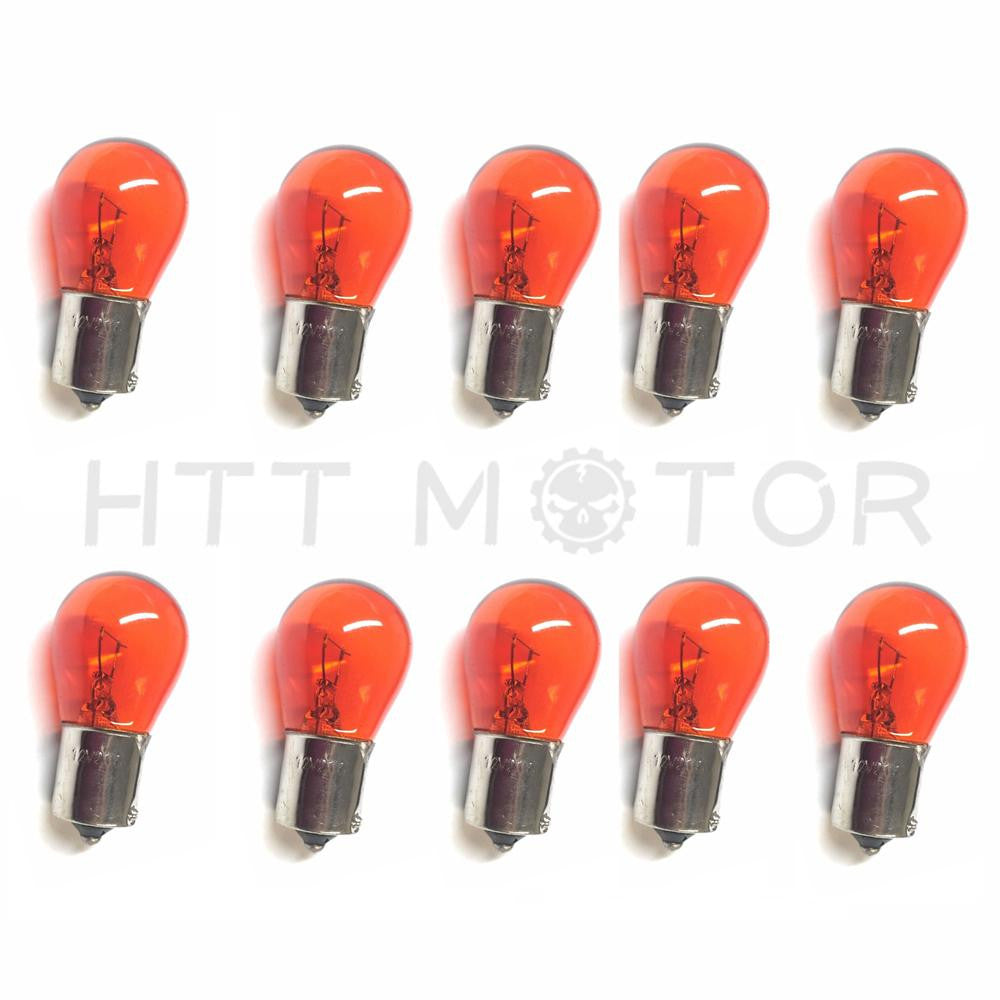 10pcs 1156NA Amber Light Bulb Tail Rear Brake Stop Turn Front Signal Orange 1156