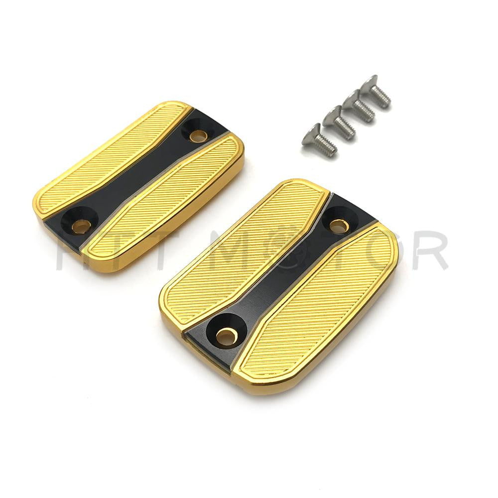 Gold Brake Fluid Cover Reservoir Oil Cap Set For Monster 695 696 S2R 800 795 796