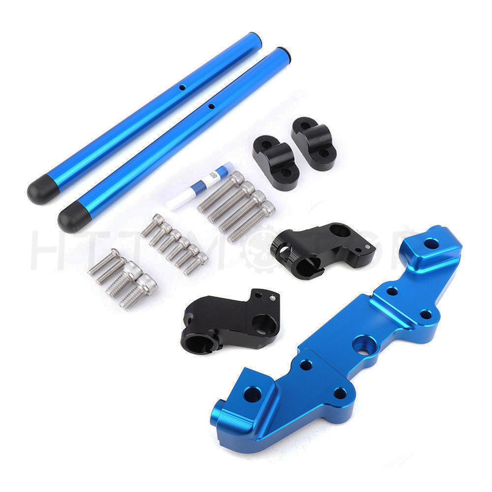 HTTMT- Handlebar Handle Bar Clip On Clamp Upper Triple for Kawasaki Z900 Z 900 2017 Blue