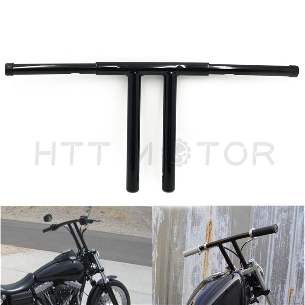 Black 12" Rise T-Bars Handlebar Drag Bar For Harley 96-17 Sportster Dyna Softail