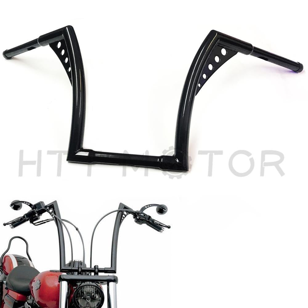 1x Custom Ape Hangers Fat 1-1/4" Bars 12" Rise Handlebars For Harley Motorcycle