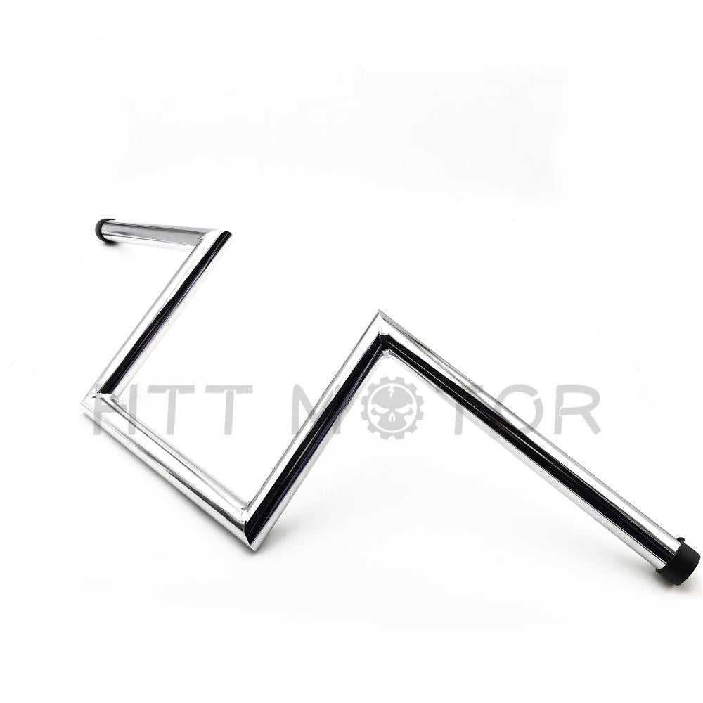 Chrome 7" Smooth Z-Bars 1" Handlebars Harley Sportster Dyna Bobber Motorcycle