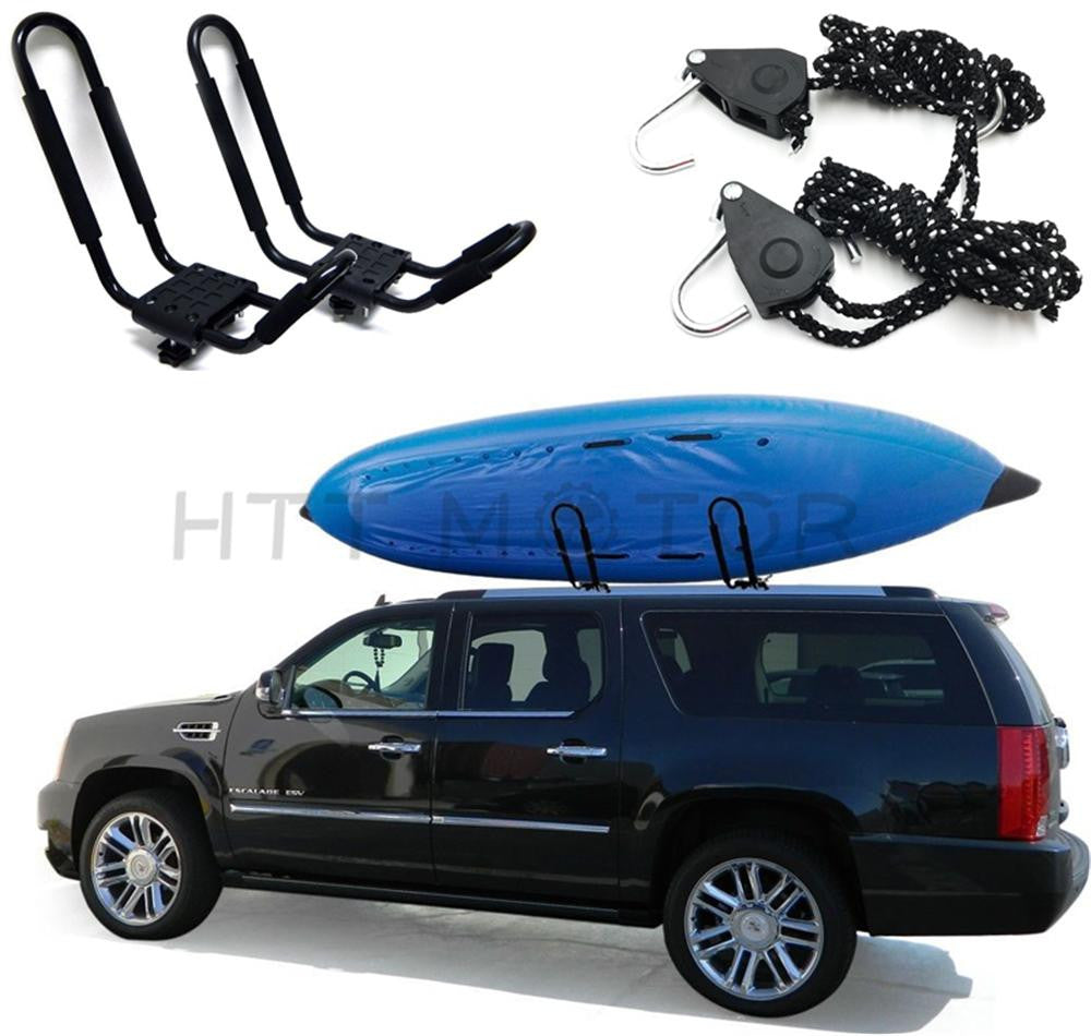 1 Pair Kayak Carrier Rack Car SUV Truck Top Mount Carrier J Cross Bar