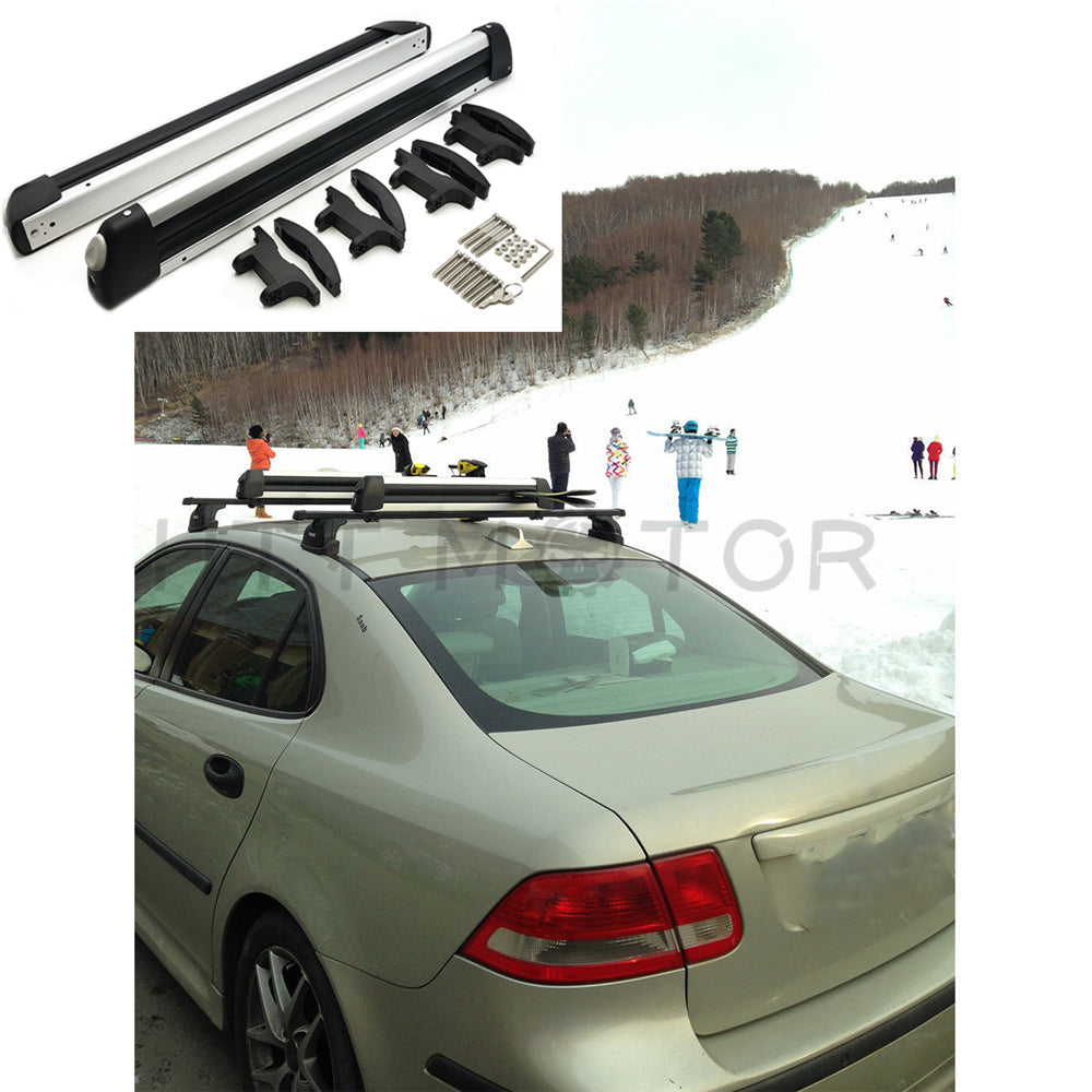 Universal Ski Snowboard Roof Rack Carriers for 6 Pair Skis or 4 Snowboards