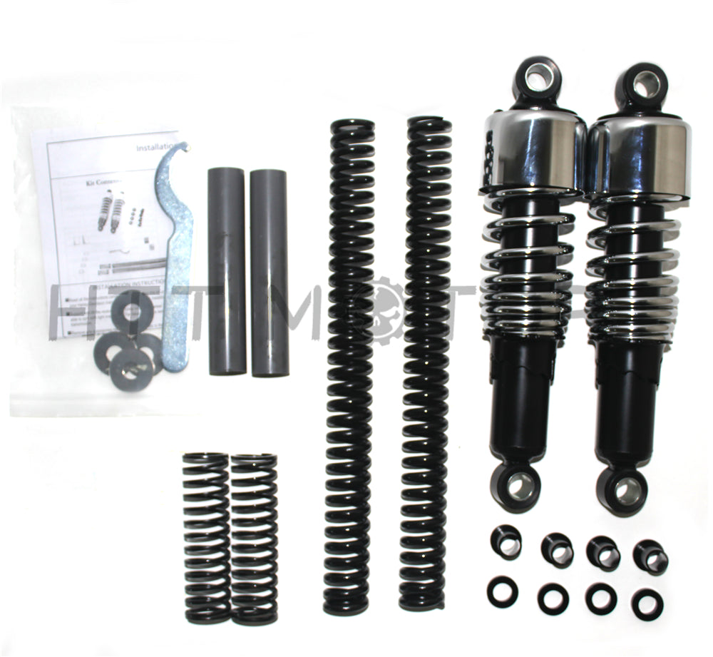 HTTMT- Slammer Lowering Kit 10.5" Shocks for 91-05 Harley Dyna FXD(NO FXDX/FXDWG)Chrome