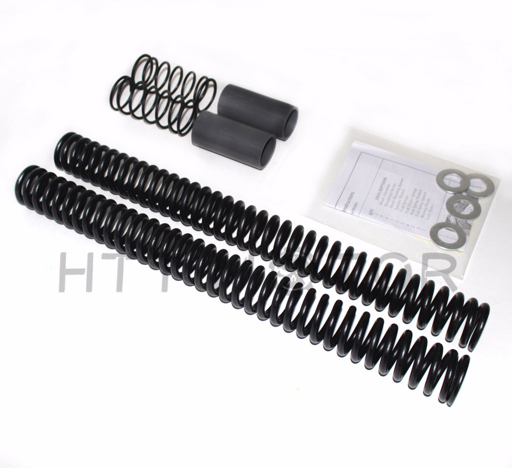 HTTMT- Lowering 49mm Front Fork Springs Kit Harley Dyna FXD/WG 06-17 16 15 14 13 12 11