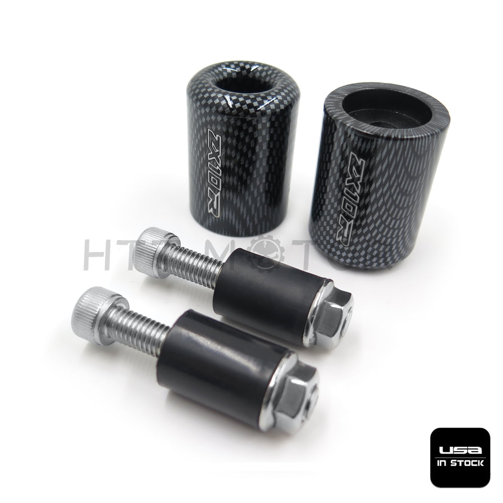 HTTMT- Carbon Bar End Slider Kit Rubber for Kawasaki 2006-07 Ninja ZX-10R ZX10R